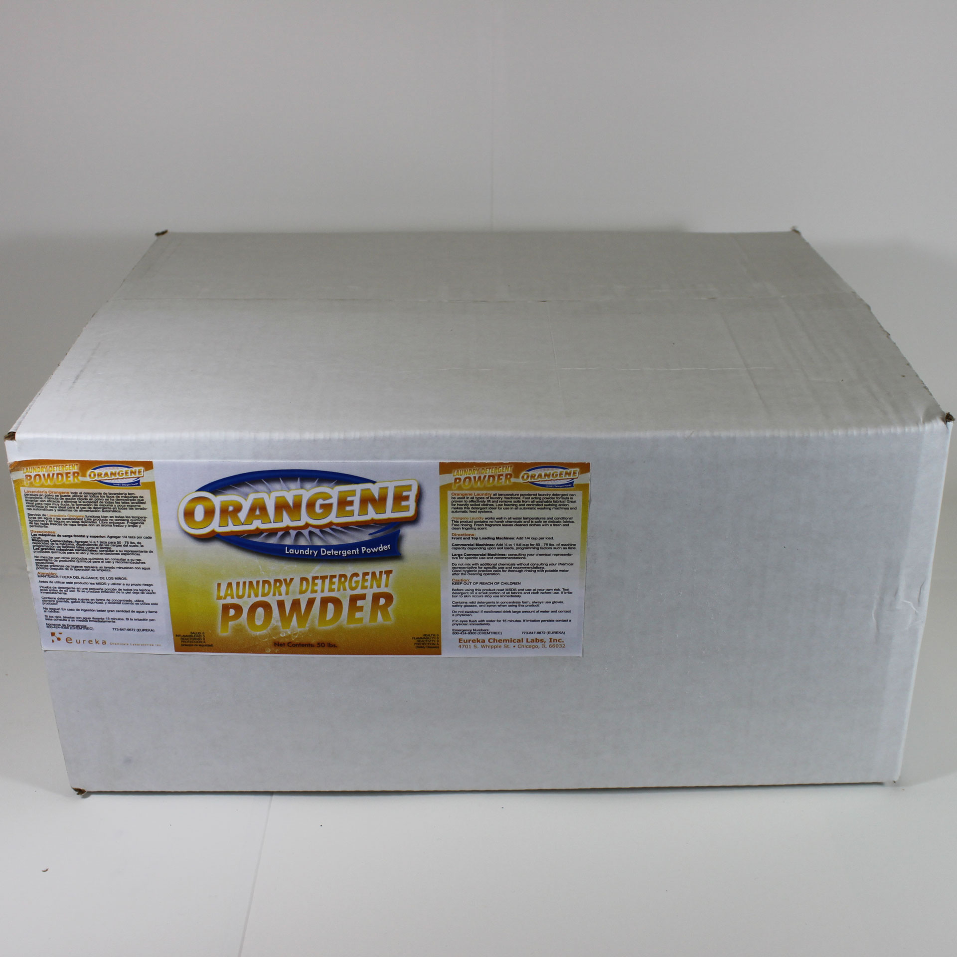 Box of Orangene laundry detergent powder.