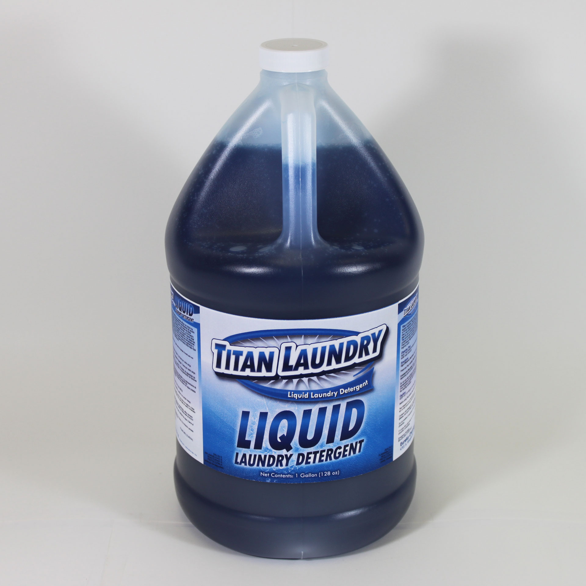 Bottle of Titan Laundry detergent.